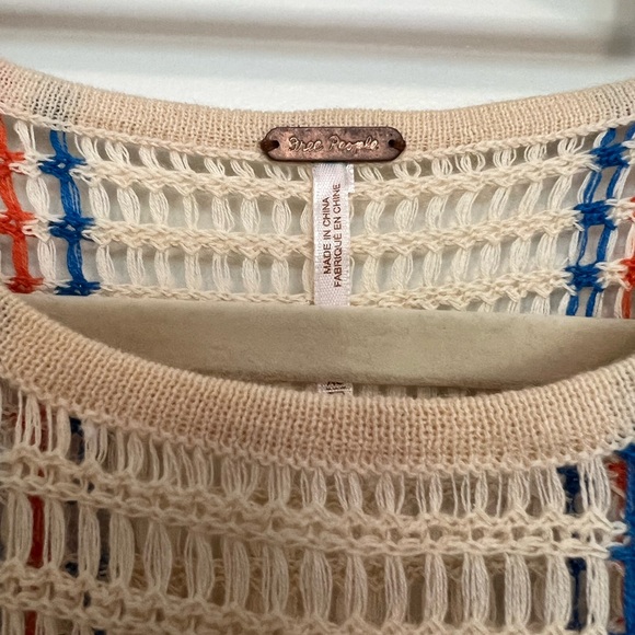 Free People Babes Only Striped Tee in Ivory | Free People Crochet Top - Picture 4 of 6